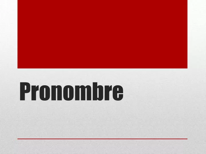 pronombre