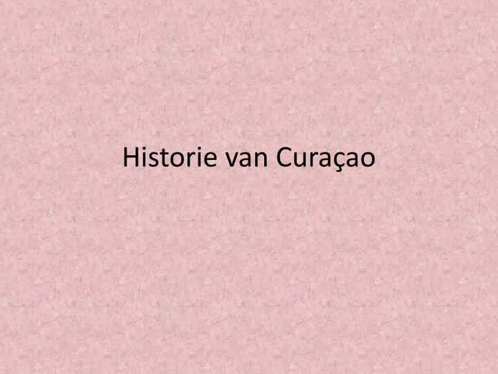 historie van cura ao