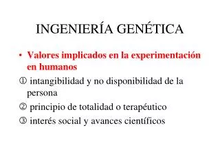 ingenier a gen tica