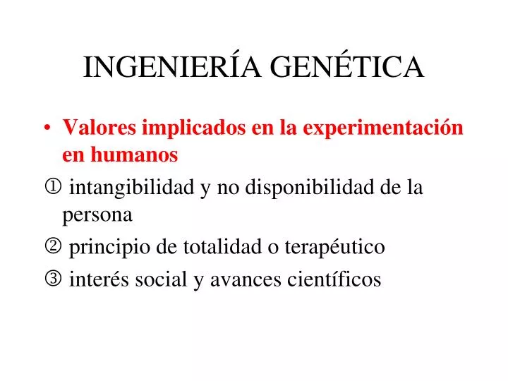 ingenier a gen tica