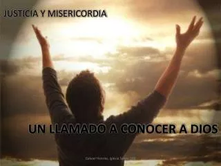 un llamado a conocer a dios