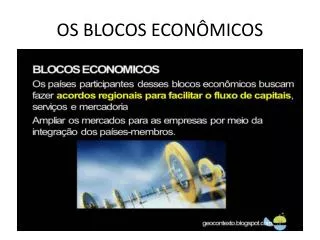 os blocos econ micos