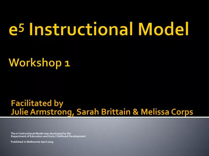 e 5 instructional model workshop 1