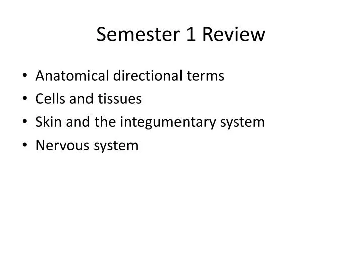 semester 1 review