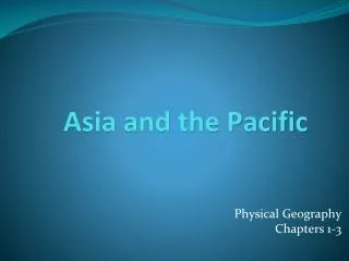 Asia and the Pacific