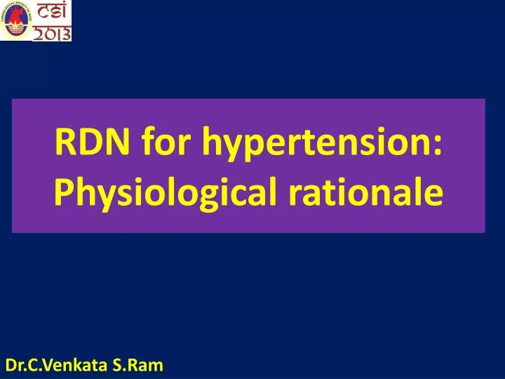 rdn for hypertension physiological rationale