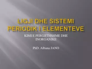 ligji dhe sistemi periodik i elementeve