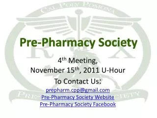 Pre-Pharmacy Society