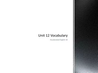 unit 12 vocabulary