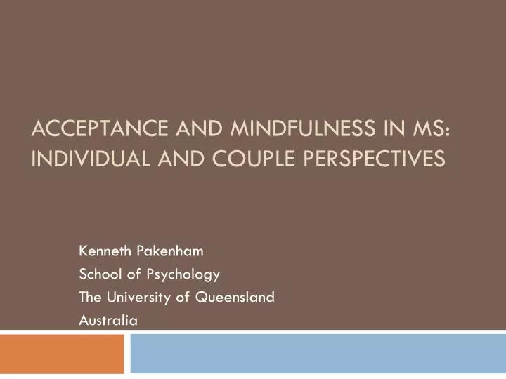 acceptance and mindfulness in ms individual and couple perspectives