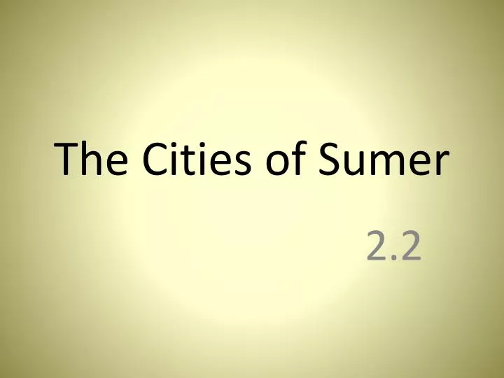 the cities of sumer