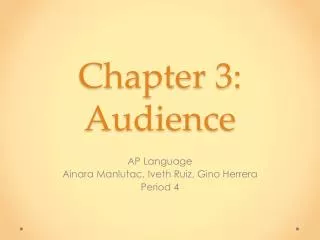 Chapter 3: Audience