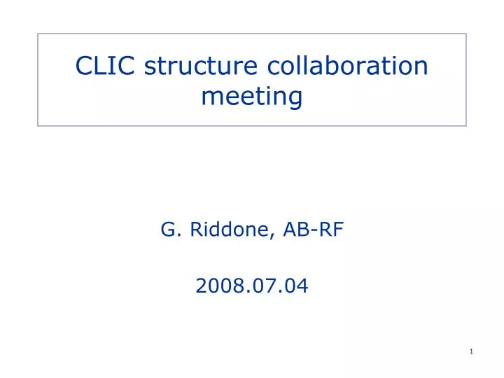 clic structure collaboration meeting