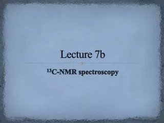 Lecture 7b