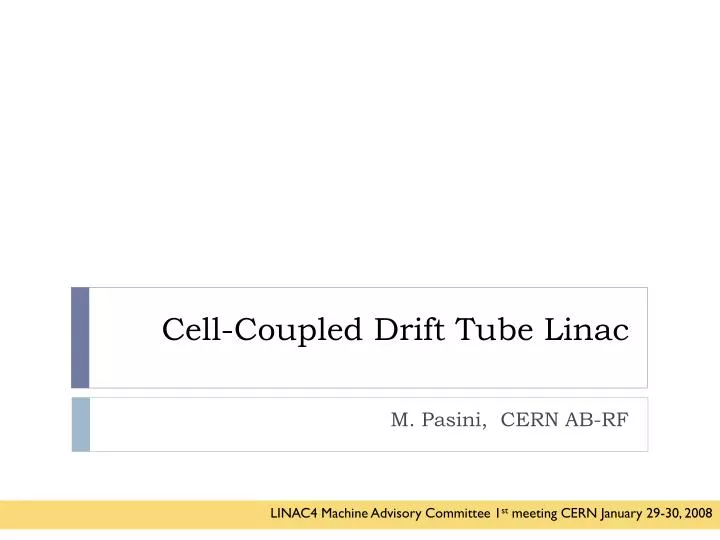 cell coupled drift tube linac