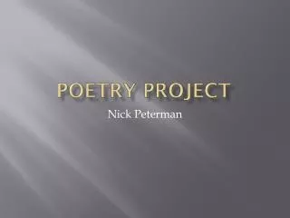 Poetry project