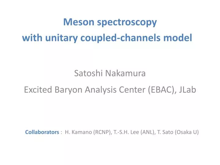 meson spectroscopy with unitary coupled channels model