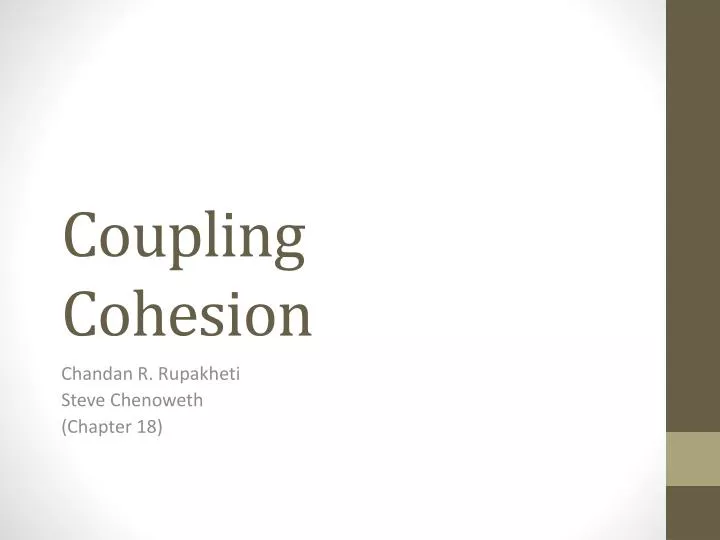 coupling cohesion