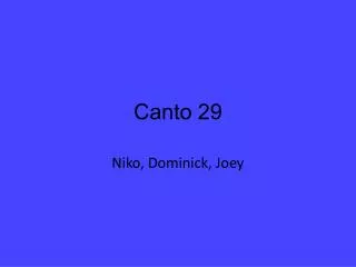 canto 29