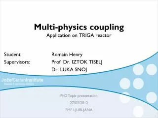 Multi-physics coupling Application on TRIGA reactor