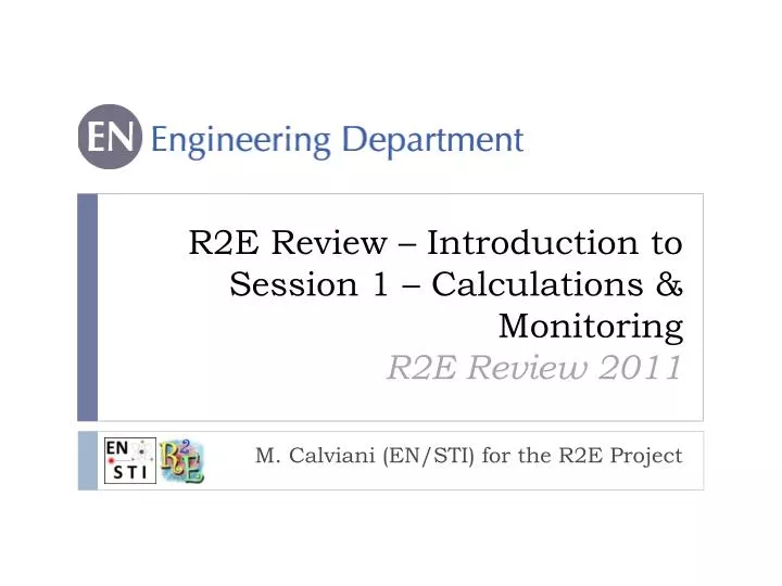 r2e review introduction to session 1 calculations monitoring r2e review 2011