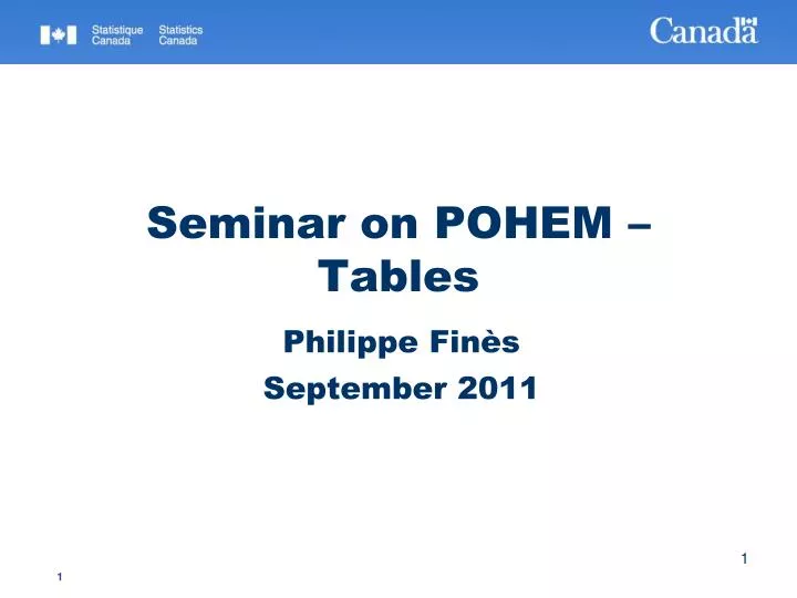 seminar on pohem tables