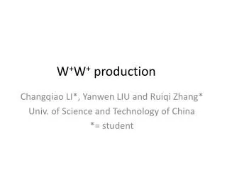 W + W + production