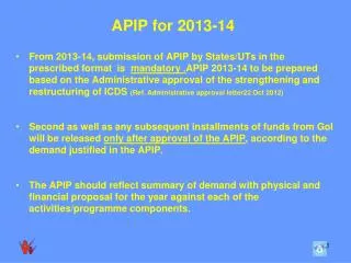 APIP for 2013-14