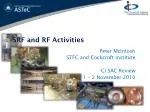 SRF and RF Activities - slide 1