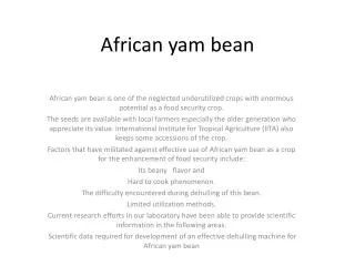 African yam bean