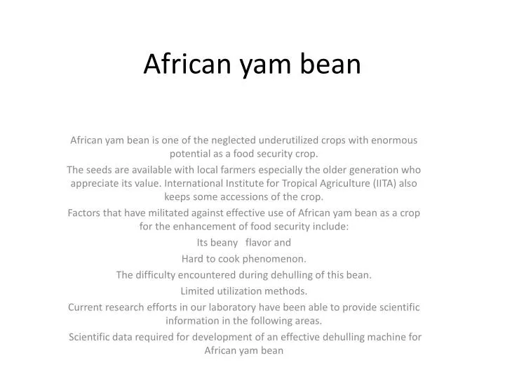 african yam bean