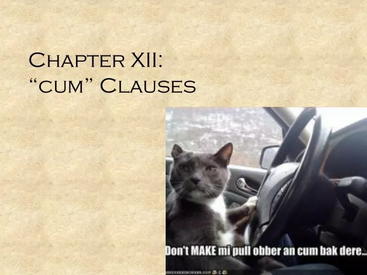 chapter xii cum clauses