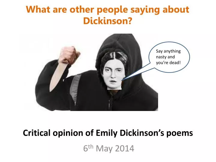 critical opinion of emily dickinson s poems