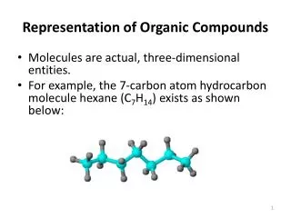 Representation of Organic Compounds