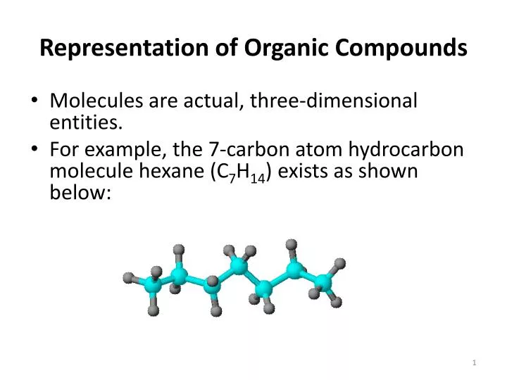 representation of organic compounds