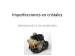 Imperfecciones en cristales - slide 1
