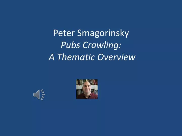 peter smagorinsky pubs crawling a thematic overview