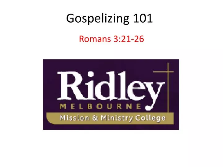 gospelizing 101