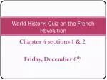 World History: Quiz on the French Revolution