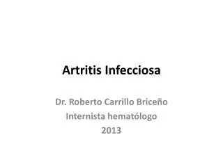 artritis infecciosa