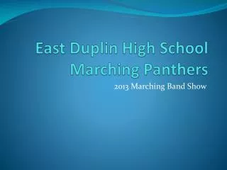 East Duplin High School Marching Panthers