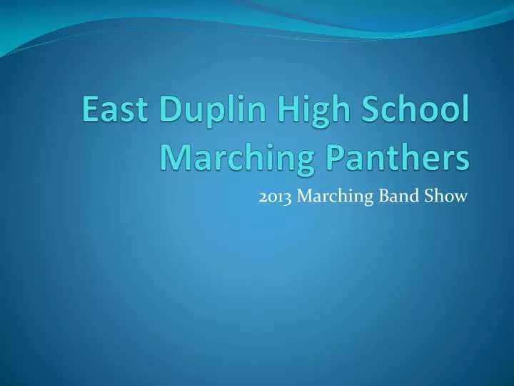 east duplin high school marching panthers