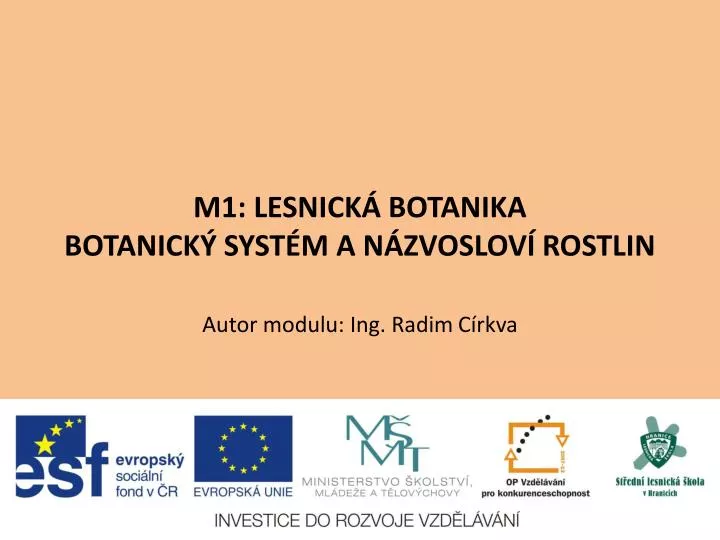 m1 lesnick botanika botanick syst m a n zvoslov rostlin