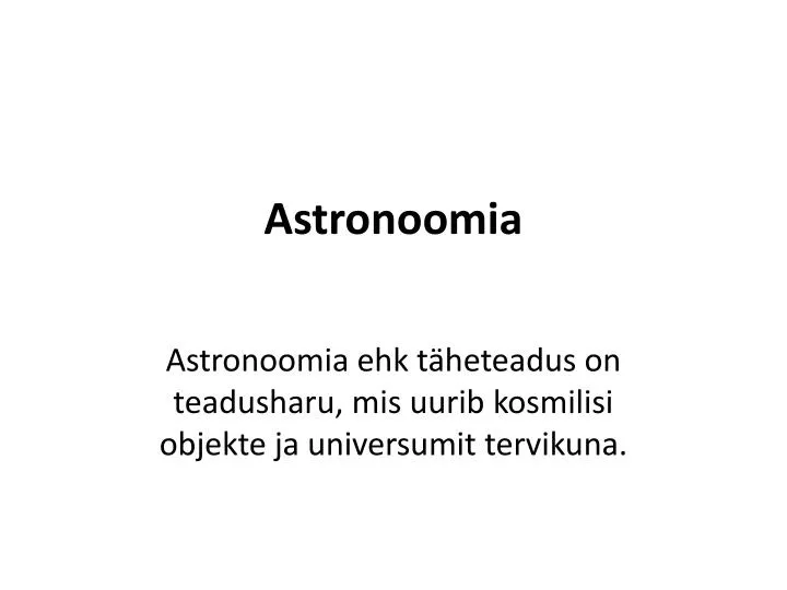 astronoomia