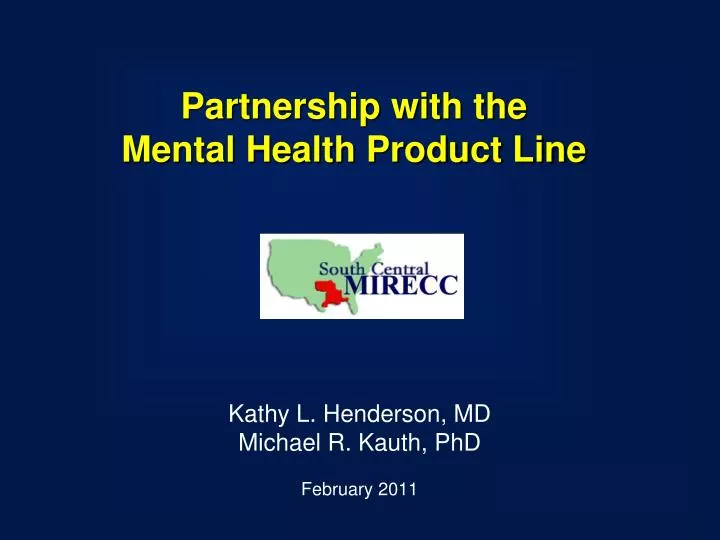 partnership with the mental health product line