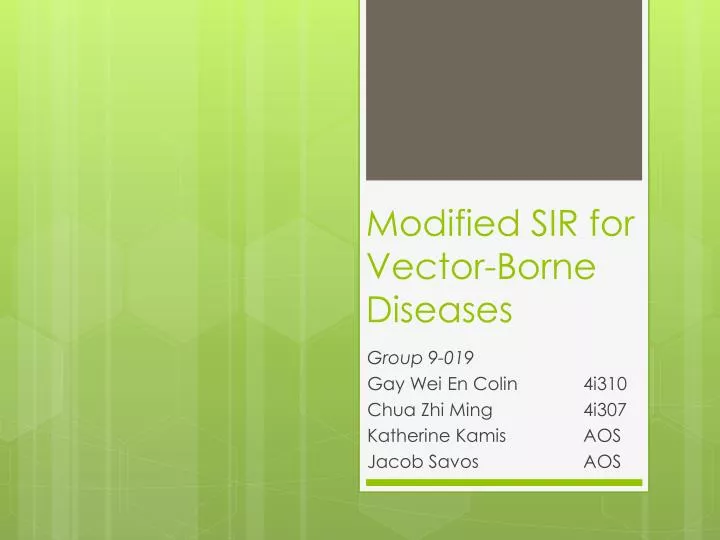 modified sir for vector borne diseases