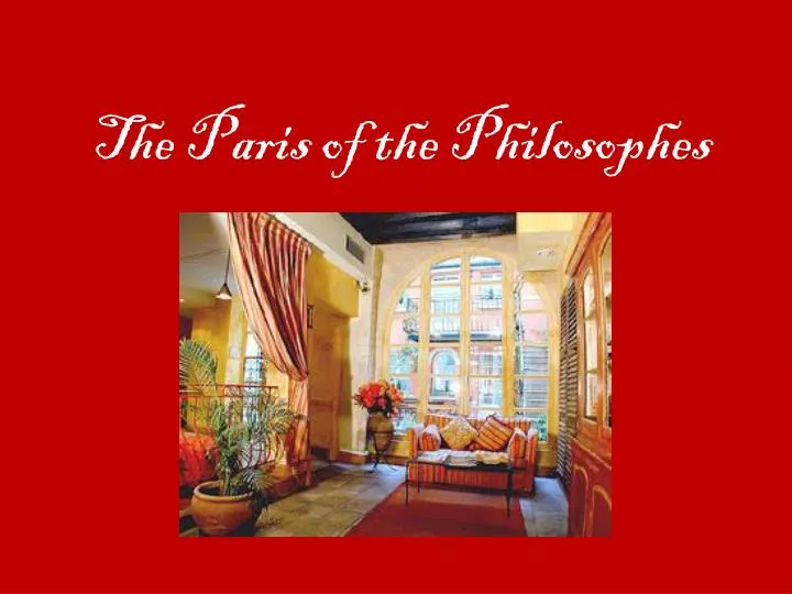 the paris of the philosophes