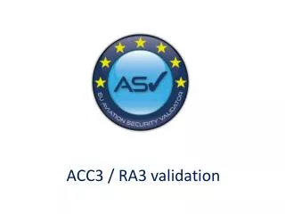 ACC3 / RA3 validation