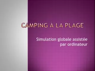 camping la plage