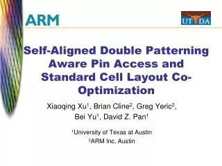 Self-Aligned Double Patterning Aware Pin Access and Standard Cell Layout Co-Optimization